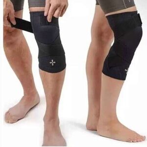 Adjustable Support Compression Knee Sleeve Unisex Medium Black 2-Pack Men Women